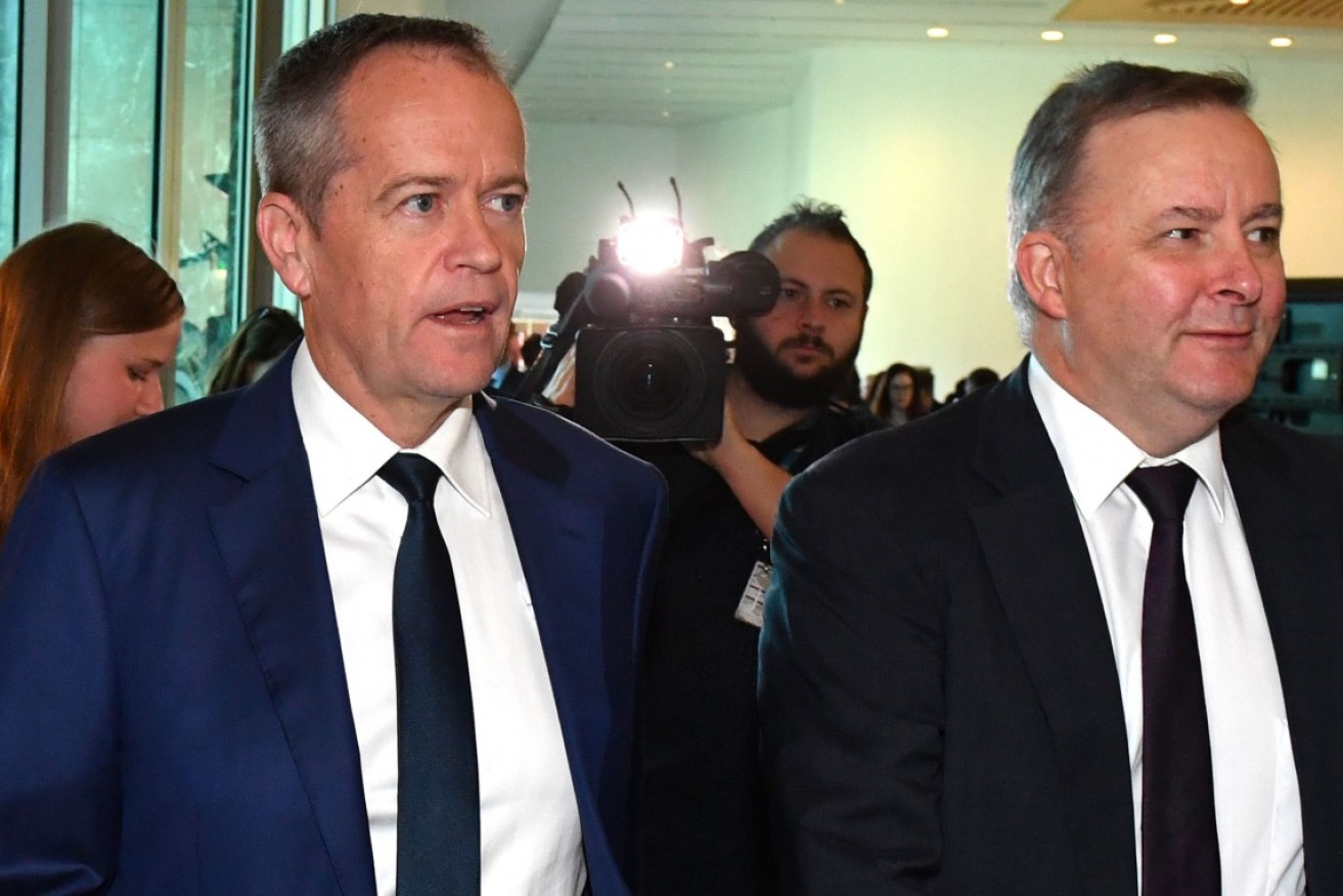 Bill Shorten and Anthony Albanese were side by side on Monday morning.