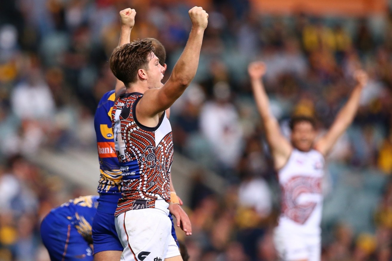 Toby Greene of the Giants booted two important goals on Sunday.