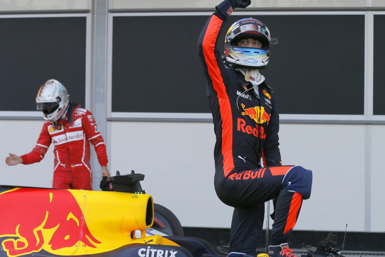 Red Bull's Daniel Ricciado produced a masterful race to claim his first win of the F1 season in Azerbaijan.