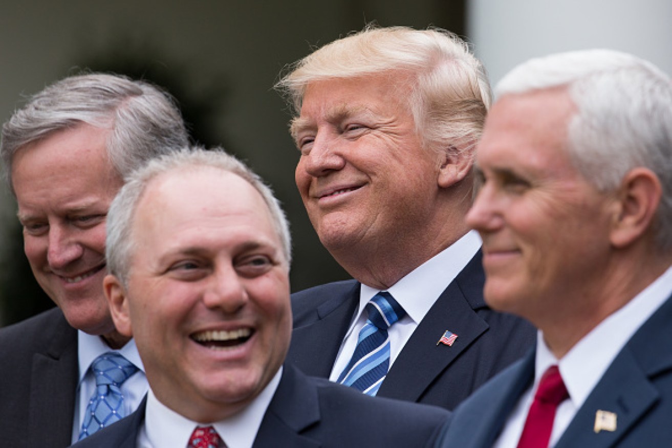 Steve Scalise, (lower left) is in a critical condition after a gunman fired on US politicians.