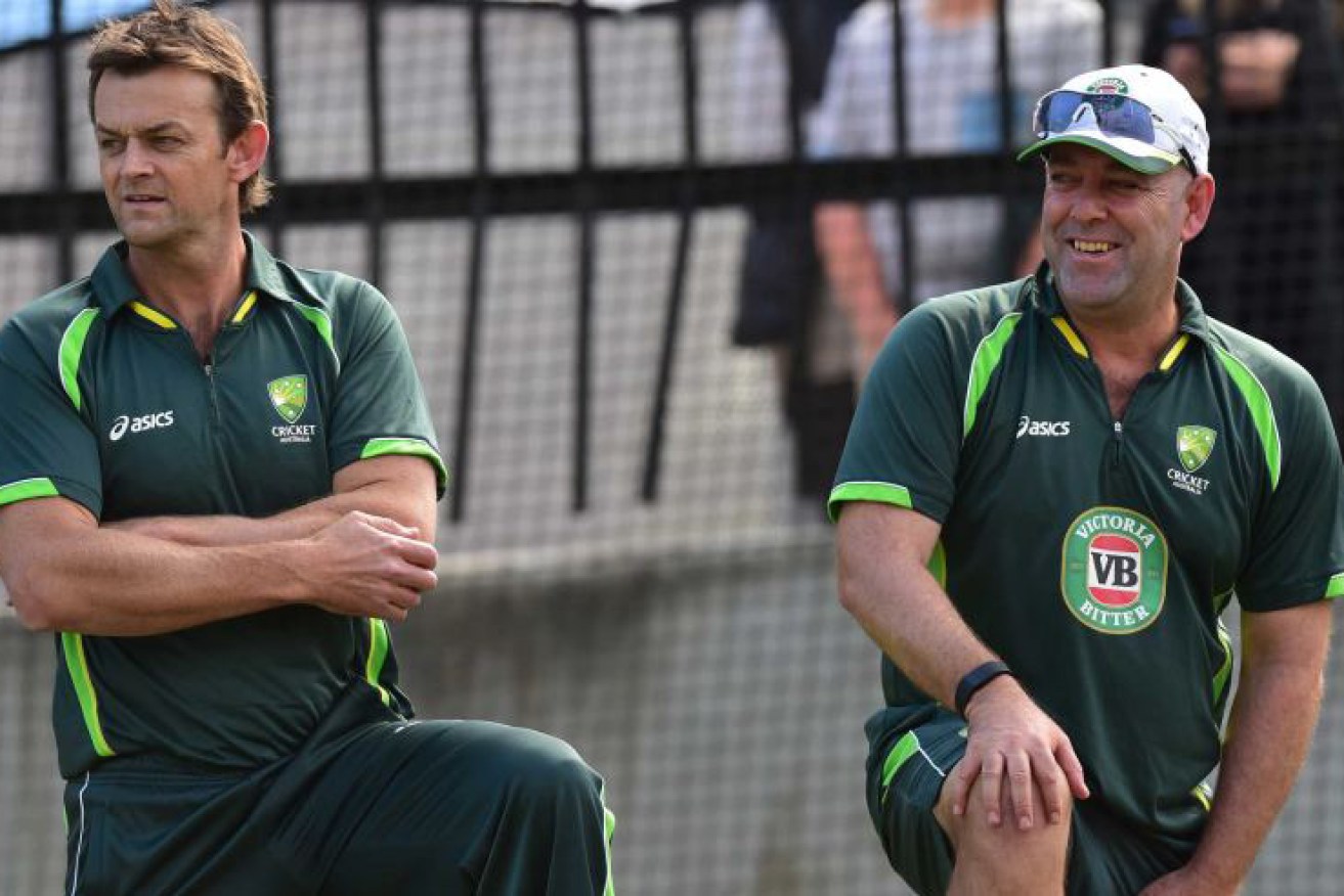 Adam Gilchrist (L) says he hopes the players are thinking about grassroots cricketers.
