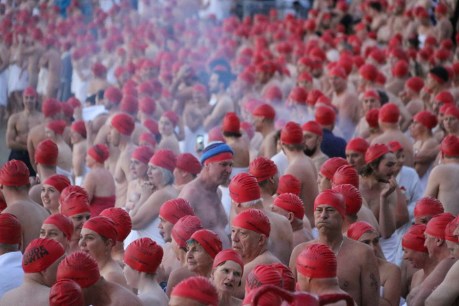 Dark Mofo: Nude swim&#8217;s popularity results in towel shortage on Tasmanian beach