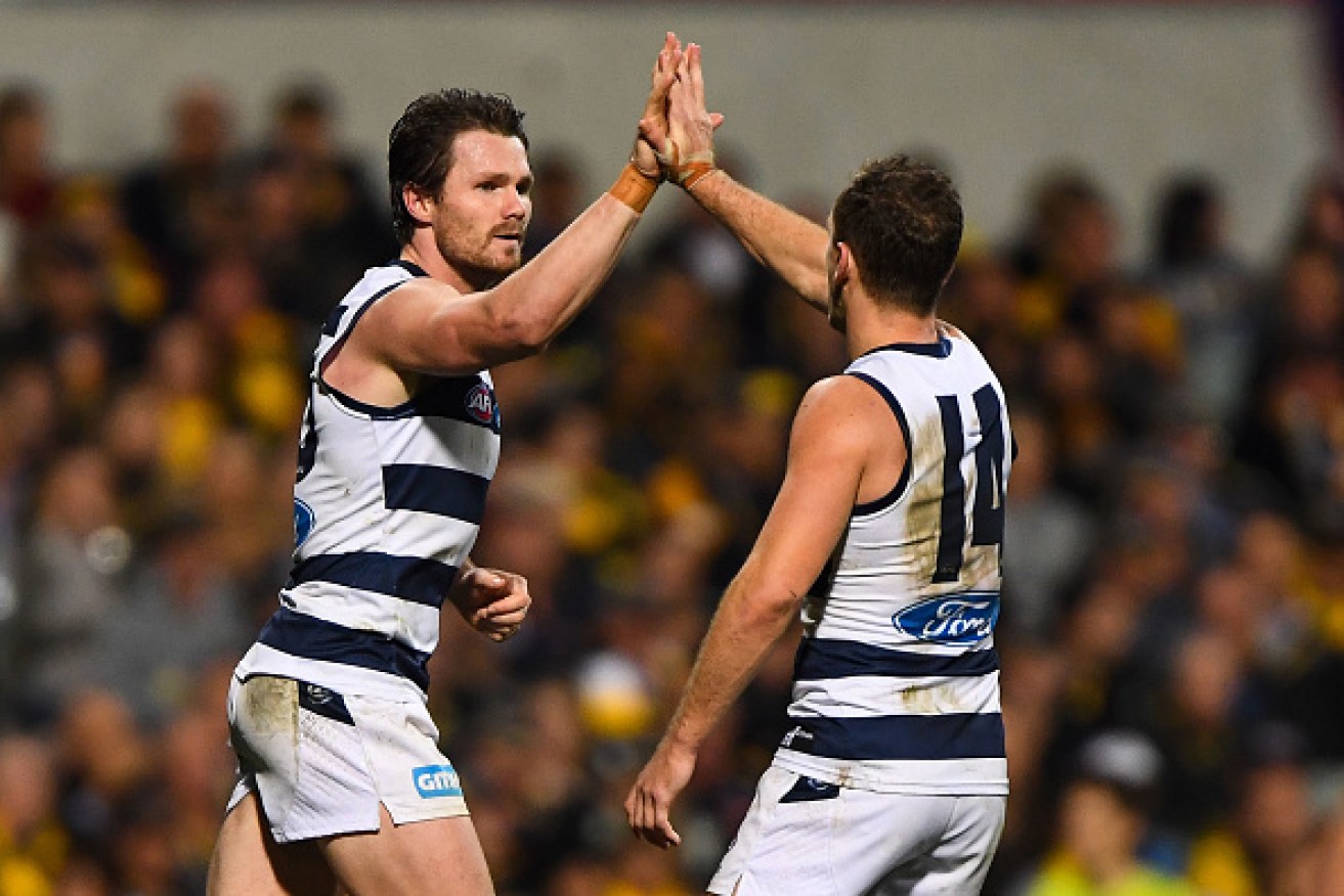 Crow turned Cat: Patrick Dangerfield will be key to Geelong's chances. 