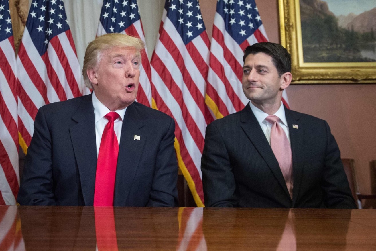 Speaker Paul Ryan (right) called Donald Trump's comments 'not appropriate'.