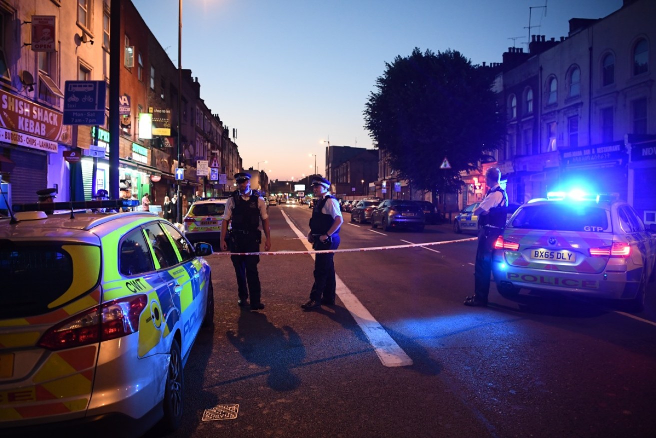 Police are investigating a 'major incident' near London mosque after a van ploughed through pedestrians.