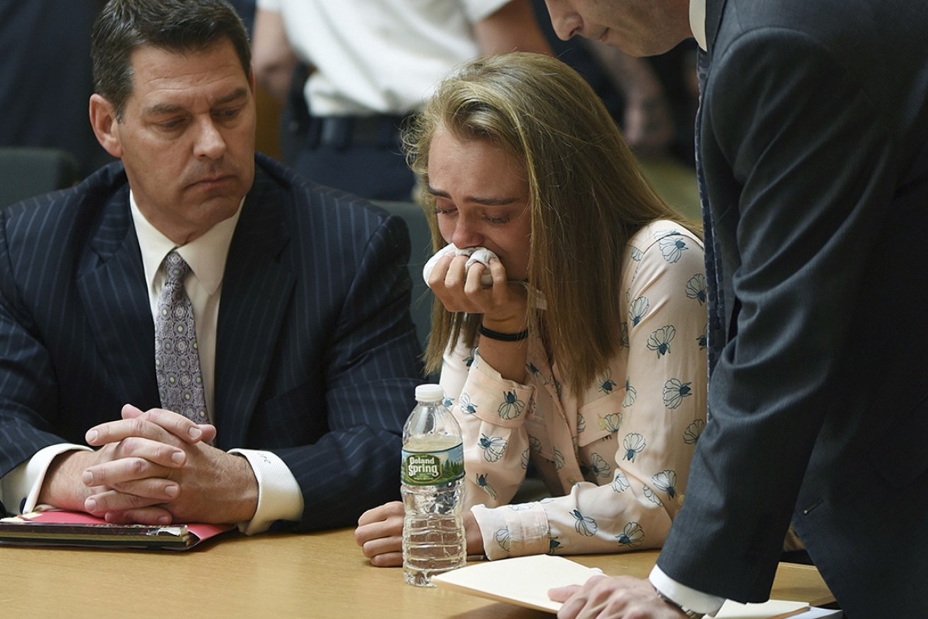 Michelle Carter and her defence attorney react to the verdict.