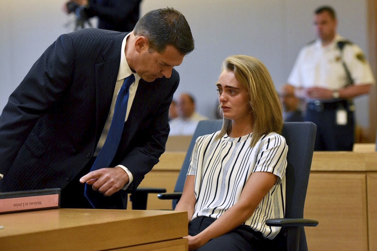 Michelle Carter appeared distressed during her trial for involuntary manslaughter.