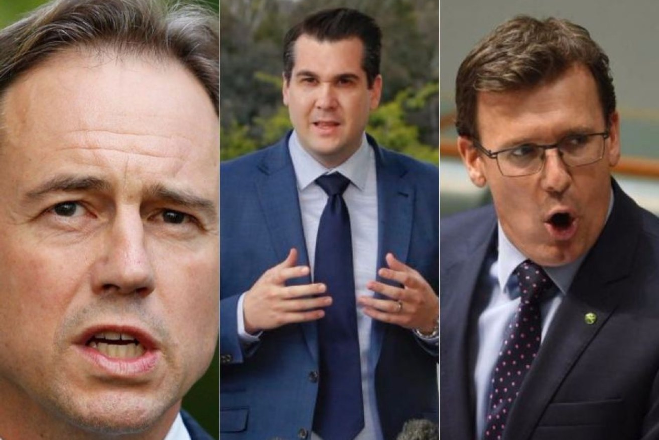 The court heard on Friday that Greg Hunt, Michael Sukkar and Alan Tudge regretted the use of some language.