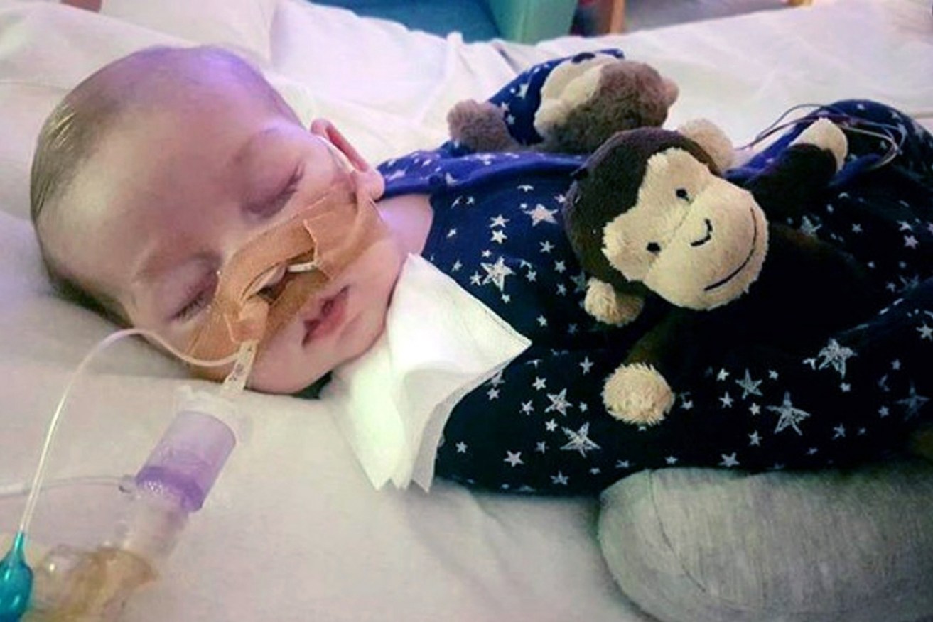 Charlie Gard required rare treatment in the US but a court ruled the baby be moved to a hospice and taken off life support. Photo AAP
