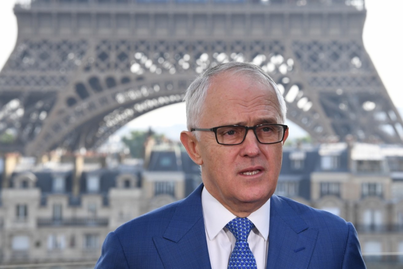 Prime Minister Malcolm Turnbull avoided questions in Paris about the absence of North Korea discussions at the G20.