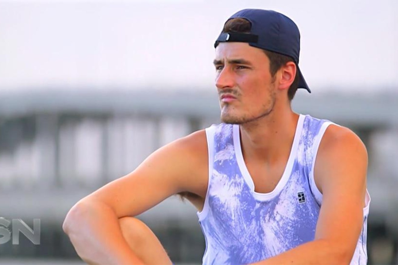 Bernard Tomic maintains that he never loved tennis despite being shown a passionate, childhood interview.