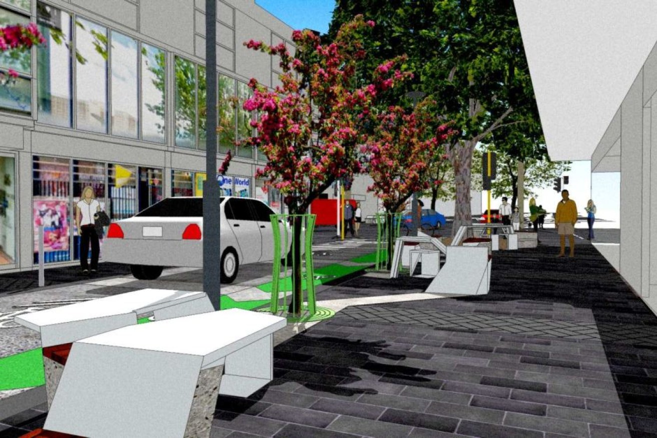 An artist's impression of the refurbishment at the corner of Victoria and Lennox streets. Photo: City of Yarra