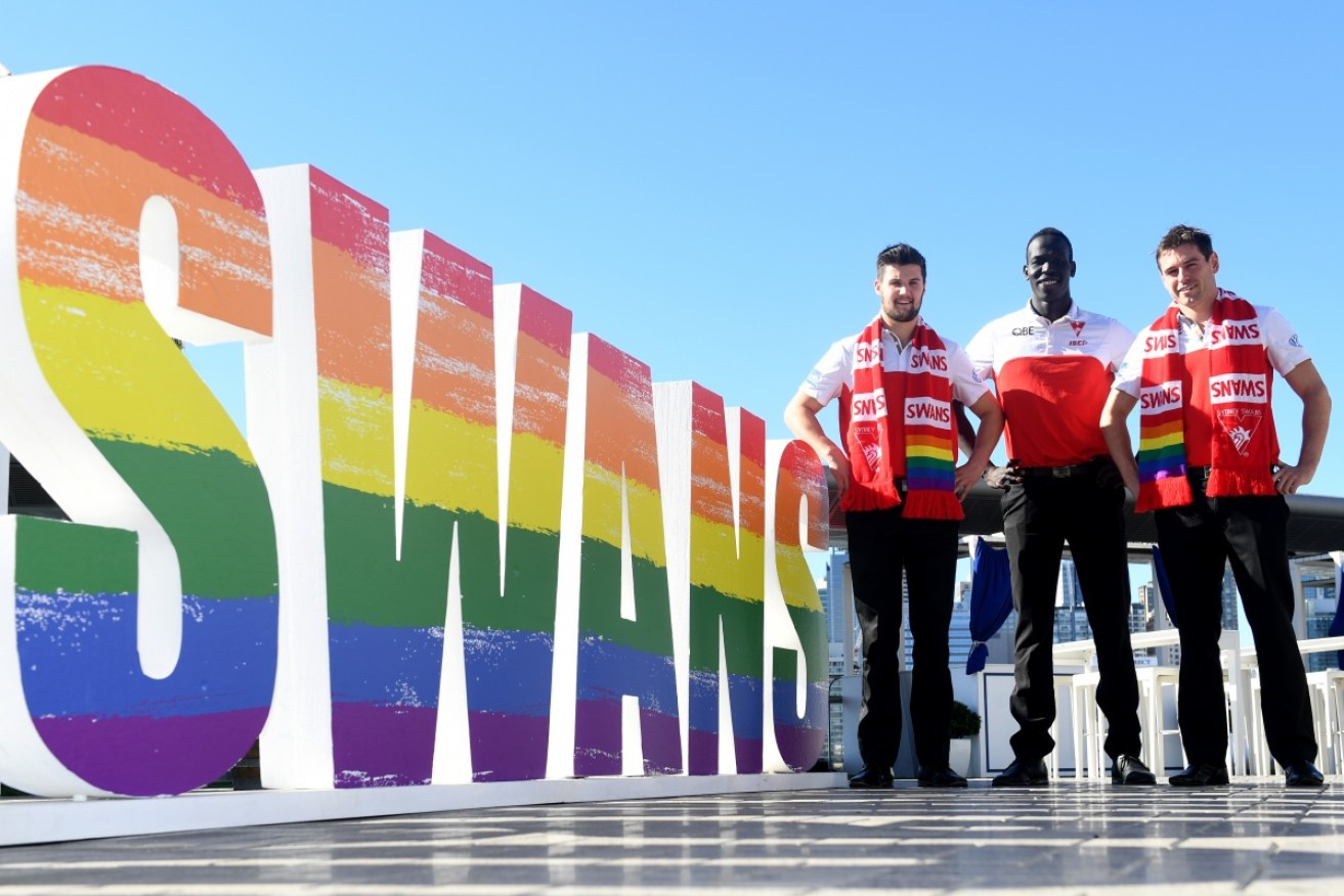 The AFL's second annual pride match will see sides play in rainbow jumpers and socks.