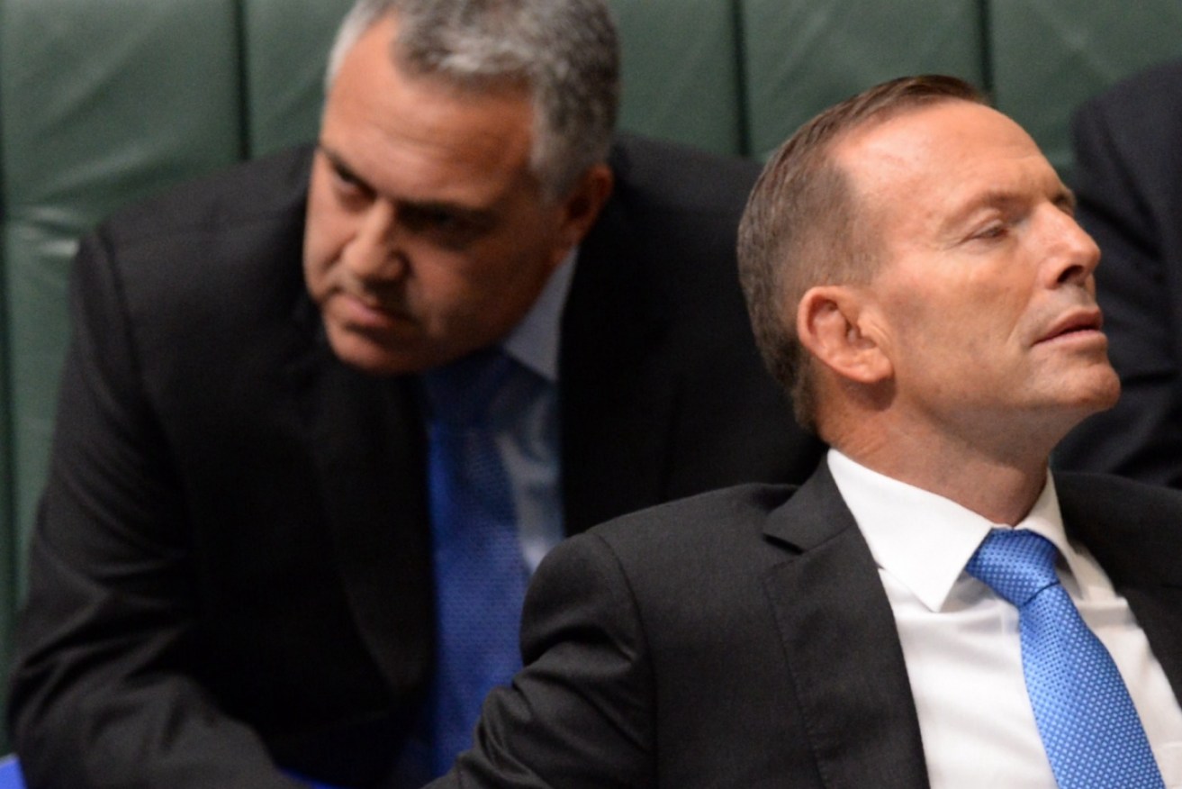 Prime Minister Tony Abbott and Treasurer Joe Hockey a few days before losing power. 