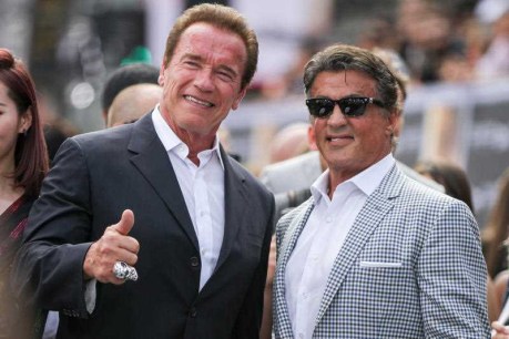 Arnie and Stallone party the night away