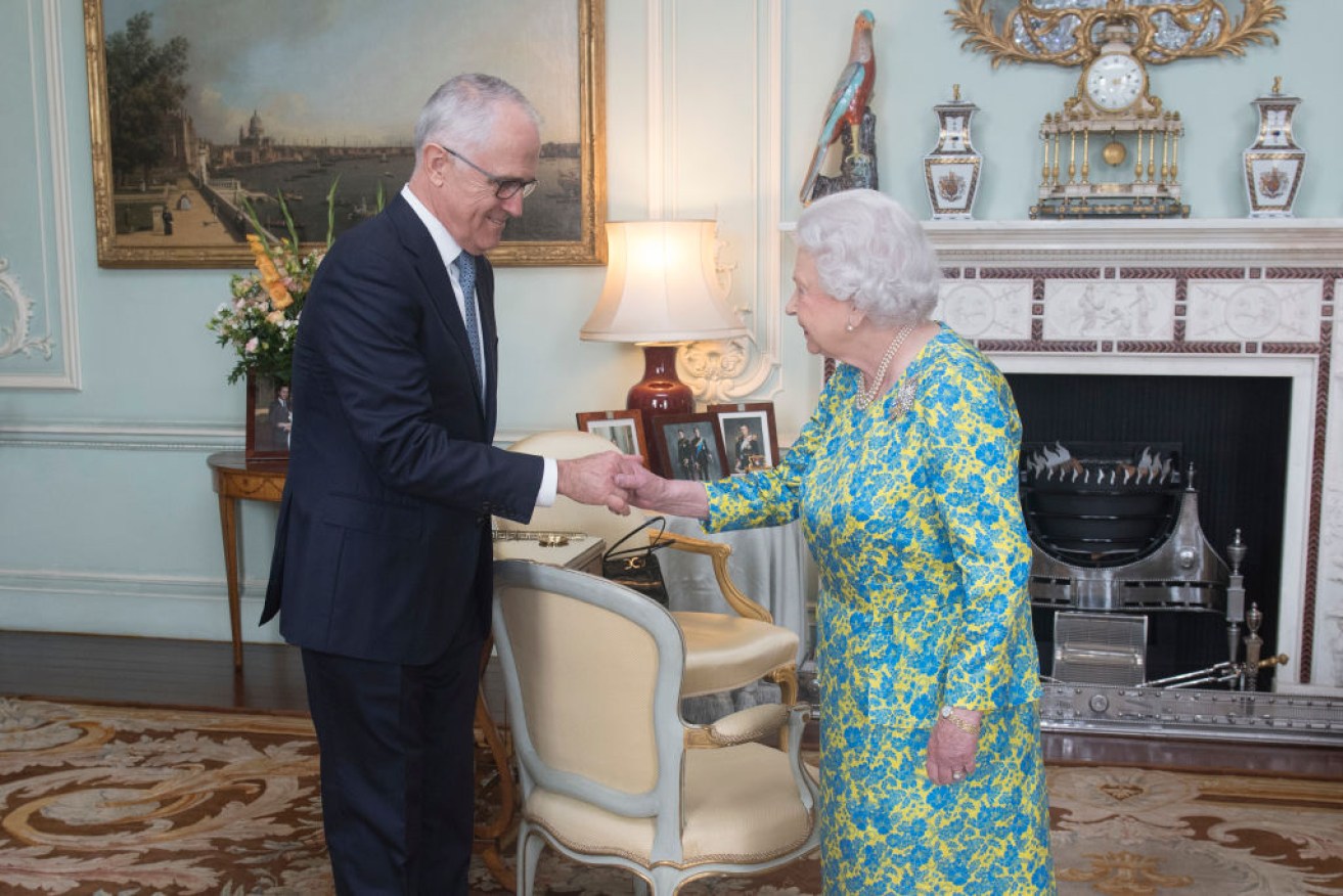 Queen Elizabeth II meets Prime Minister of Australia Malcolm Turnbull during an audience at Buckingham Palace on Tuesday.