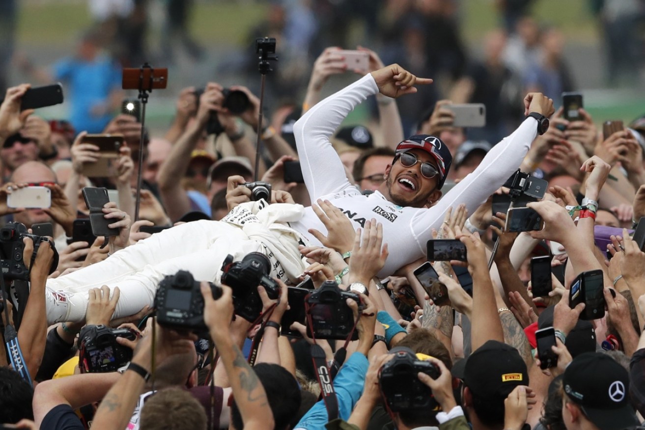 Lewis Hamilton has won the British Grand Prix for a record-equalling fifth time.