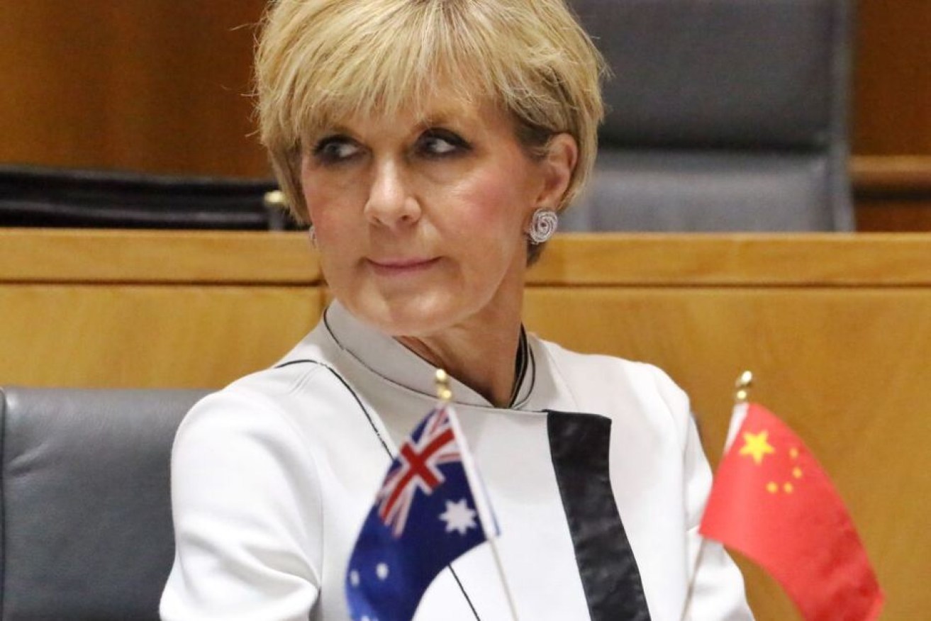 Miffed by her failure in the leadership stakes, Julie Bishop said she would quit - then reversed herself.