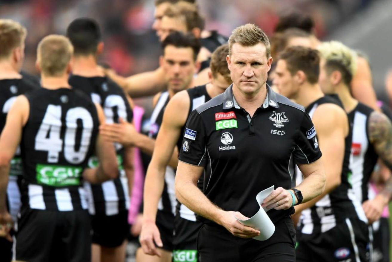 Collingwood is struggling in 15th place, but Nathan Buckley is safe until the end of the season.