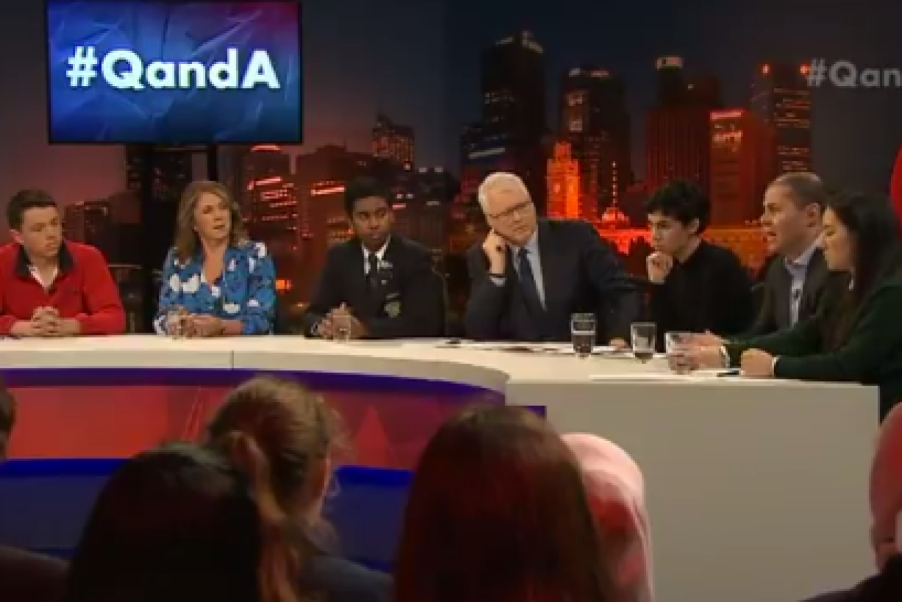 High school students appear as panellists on a <i>Q&A</i> special.