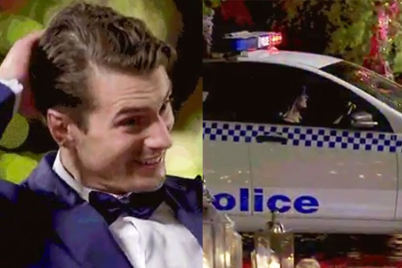 The arrival of a police car made bachelor Matty J nervous.