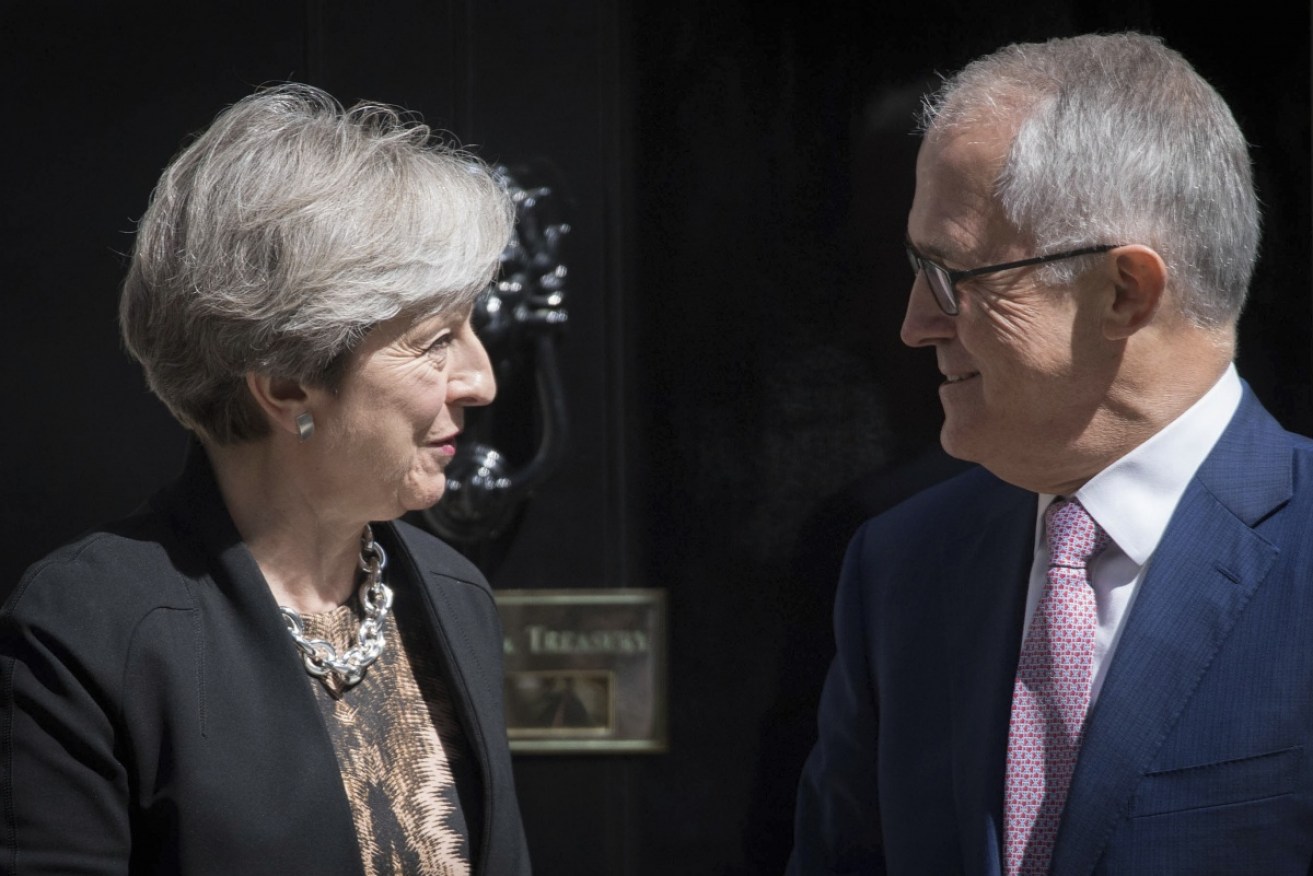The Australian and British PMs visited the Borough Markets before meeting to discuss trade and terrorism in London.