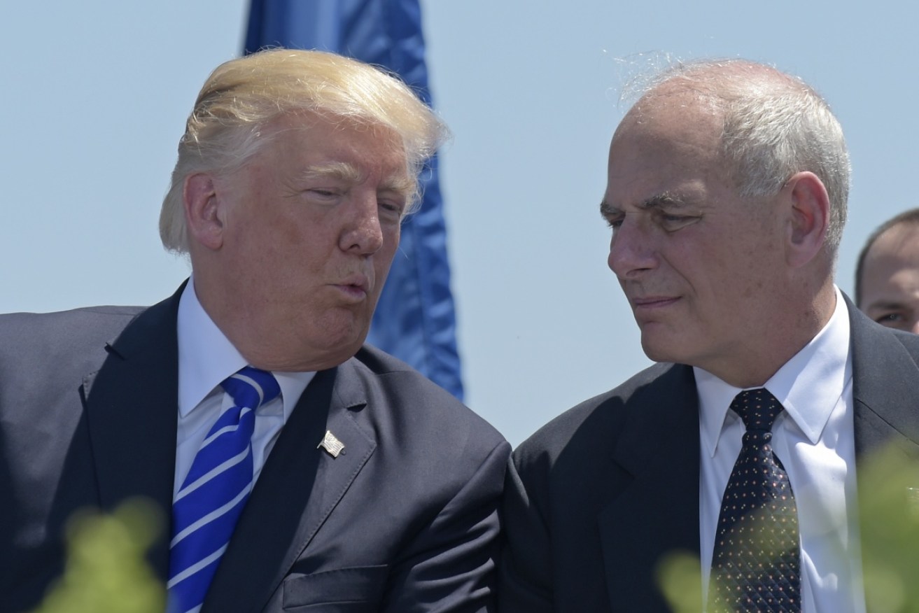 Donald Trump says John Kelly will do a "fantastic job" as White House chief of staff. Photo: AAP