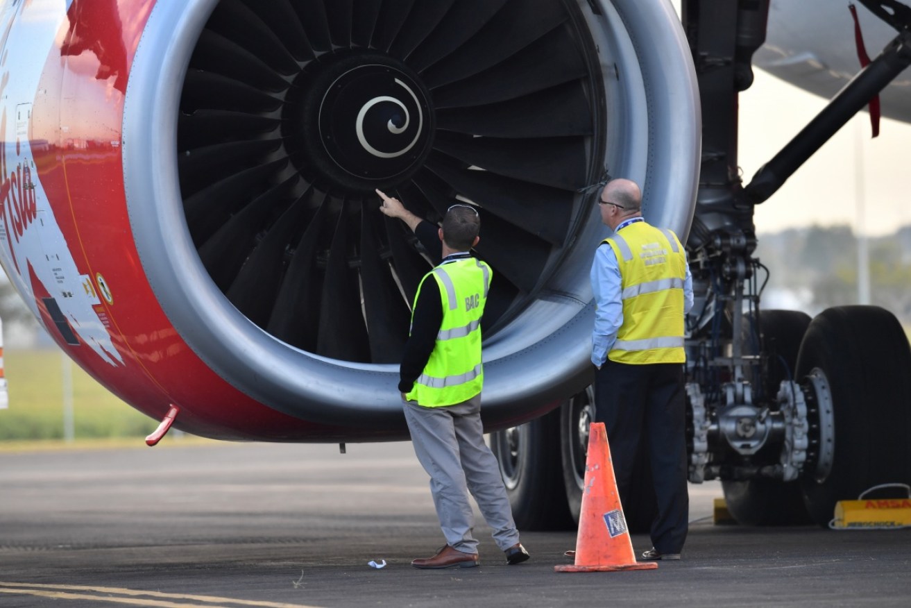 An AirAsia X flight was forced to make an emergency landing at Brisbane Airport after engine troubles attributed to a bird strike.