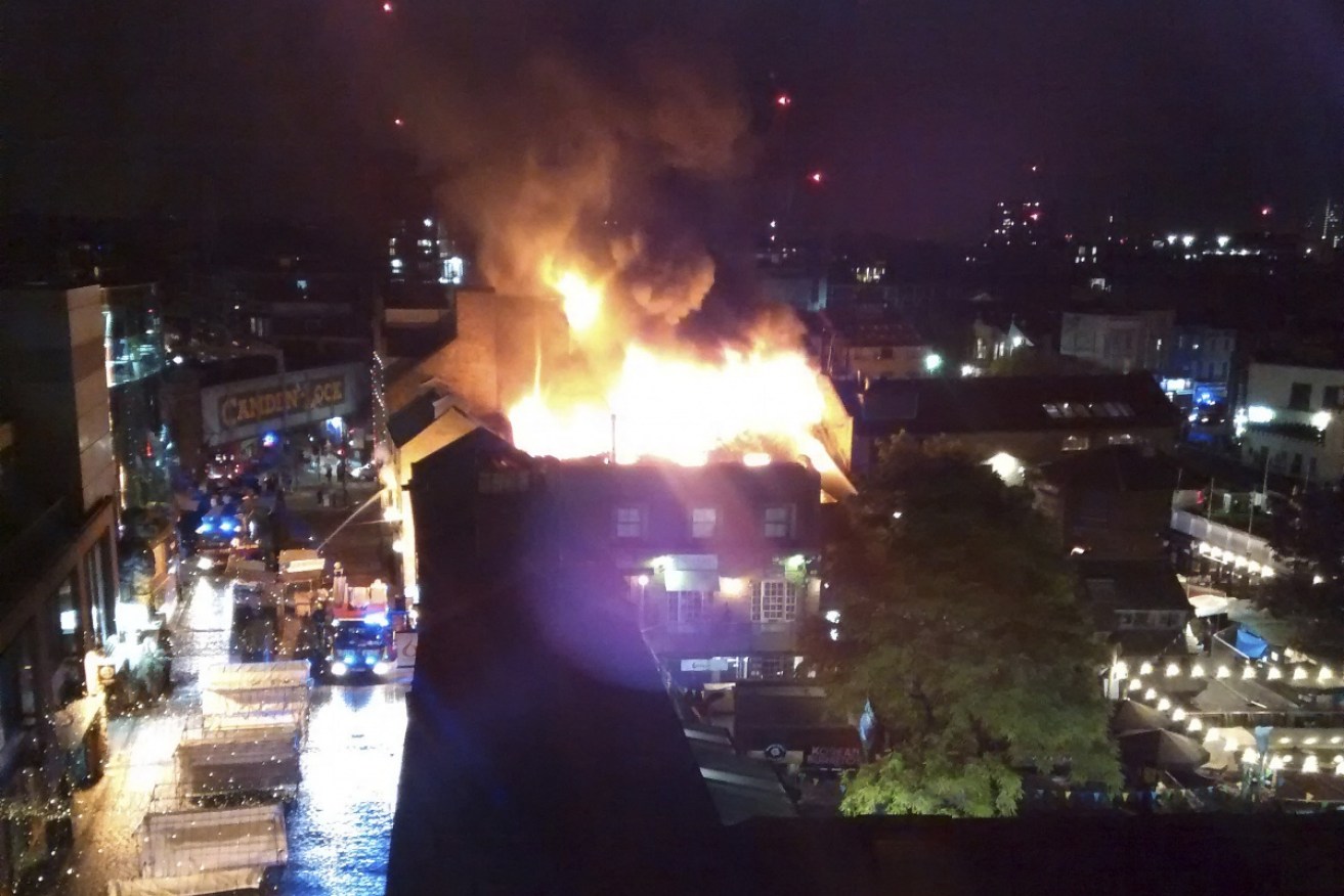 Around 70 firefighters were fighting the blaze at its height.