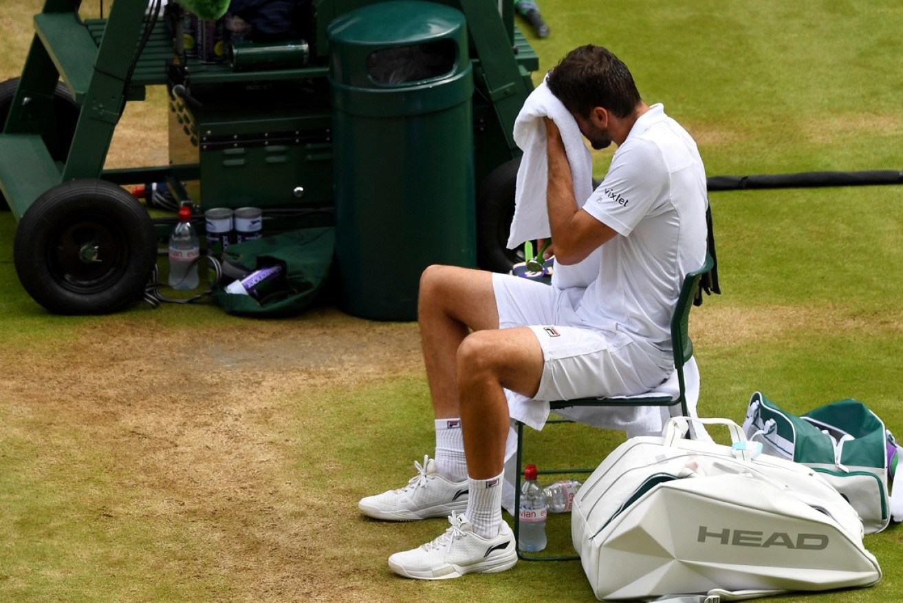 Marin Cilic battled injury during the Wimbledon decider.