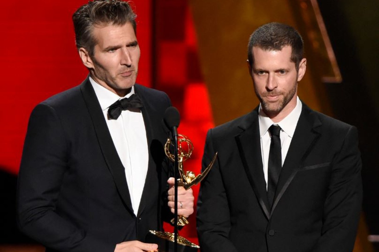 <i>GoT</i> producers David Benioff and Dan Weiss collected an Emmy for their hit series -- now they are collecting nothing but criticism for <i>Confederate</i>.