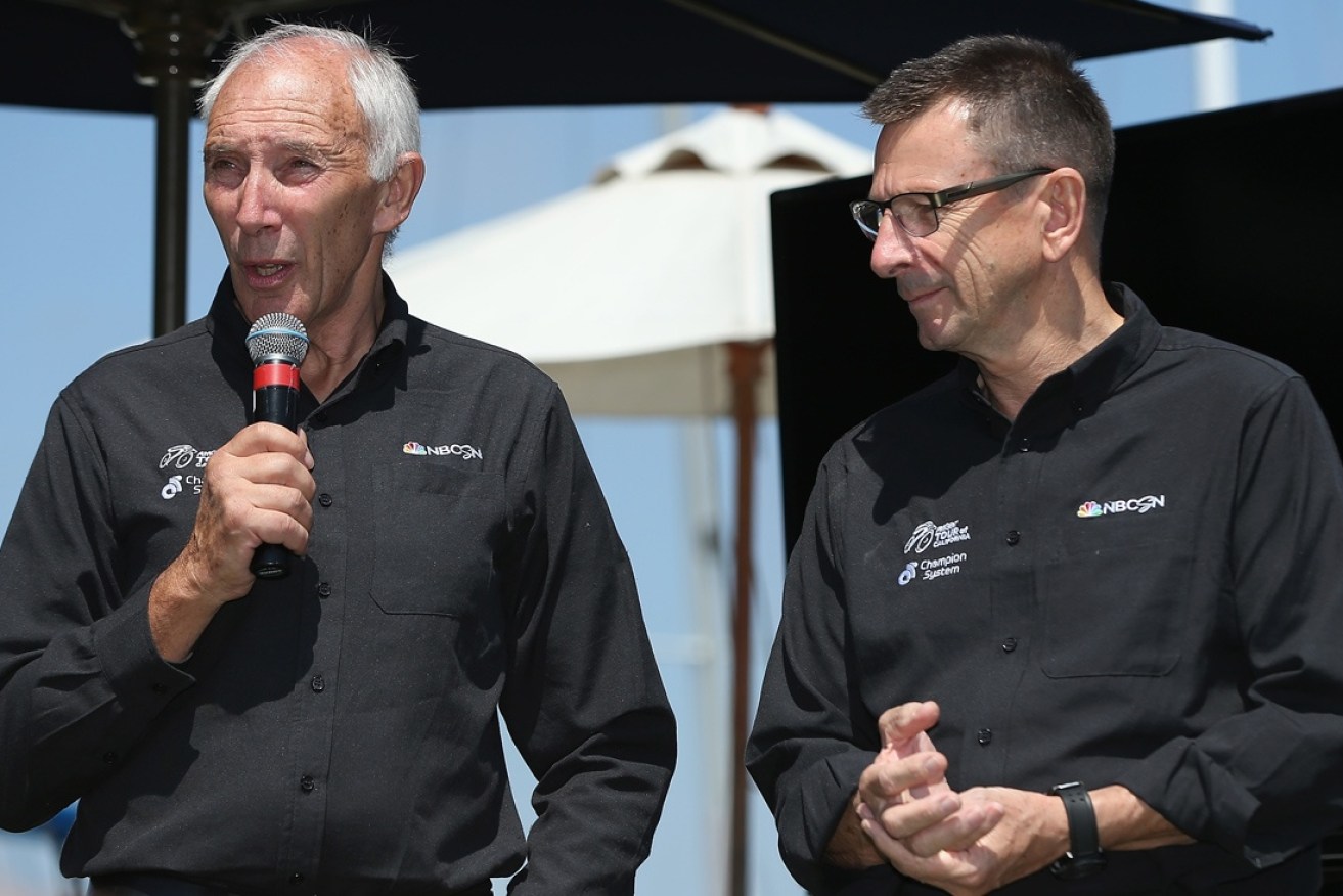 Phil Liggett and Paul Sherwen: The voices of cycling.