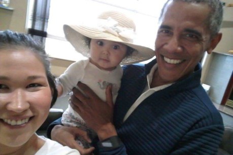 Barack Obama&#8217;s adorable selfie: &#8216;Who&#8217;s this pretty girl?&#8217;