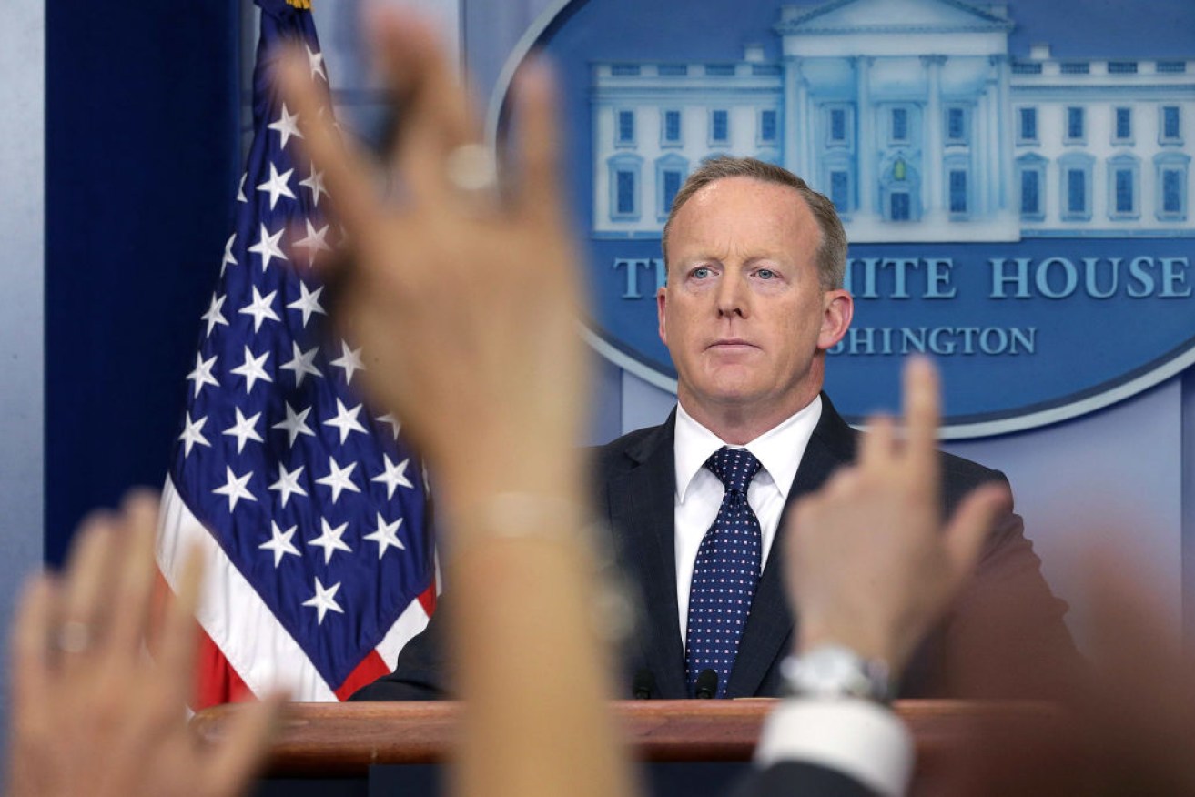 White House Press Secretary Sean Spicer conducts a White House daily briefing.