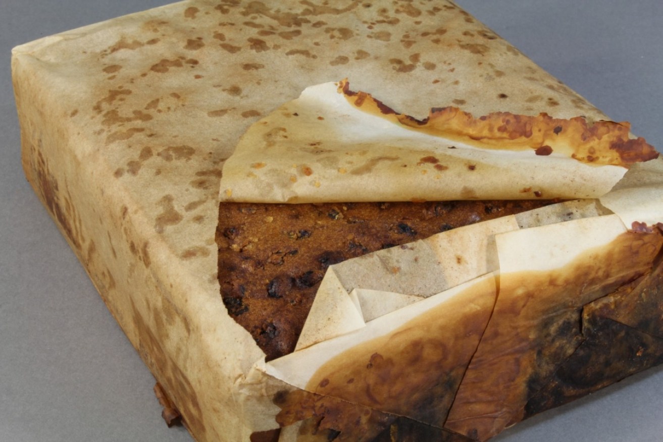 A 106-year-old fruitcake has been found 'perfectly preserved' on a shelf of an Antarctic hut in Cape Adare.