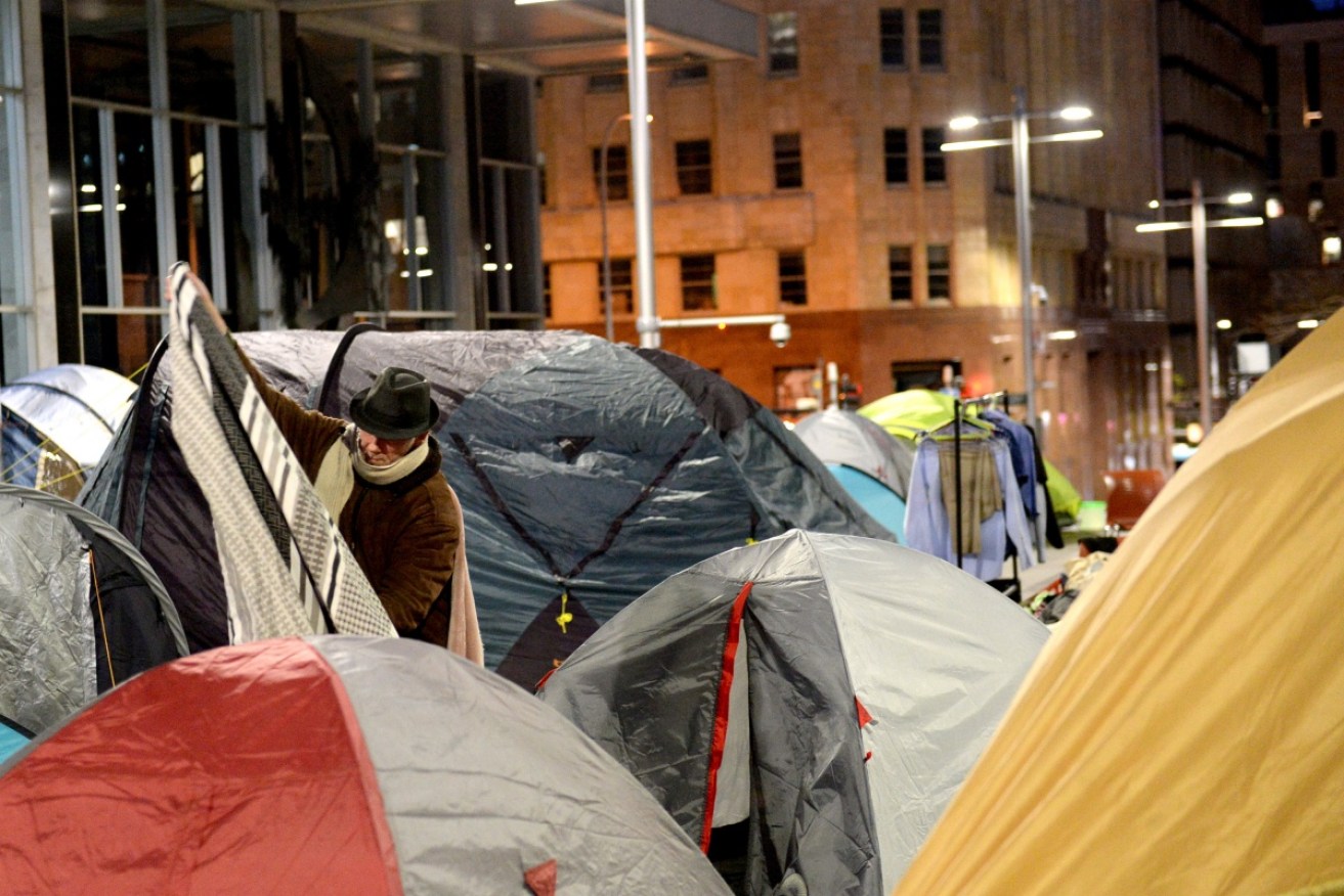 The Martin Place homeless could be removed at any time as the police gain more power.