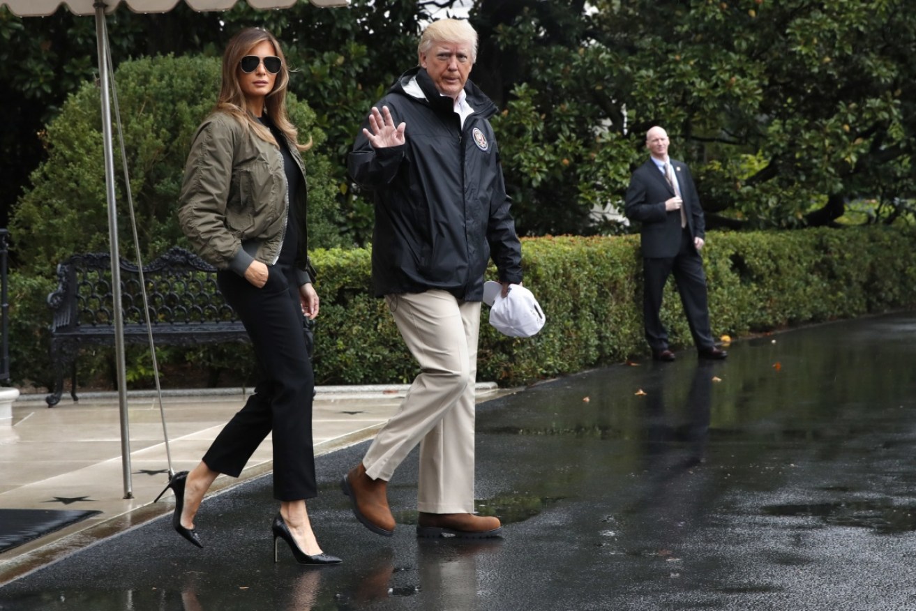 Mrs Trump's choice of stilettos drew scorn and derision.