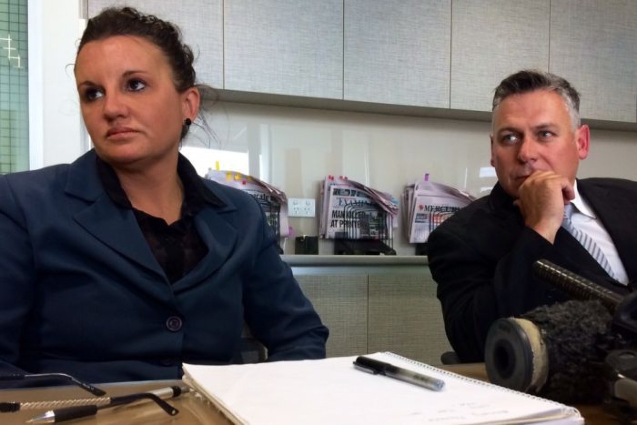 Jacqui Lambie and her former chief of staff Rob Messenger