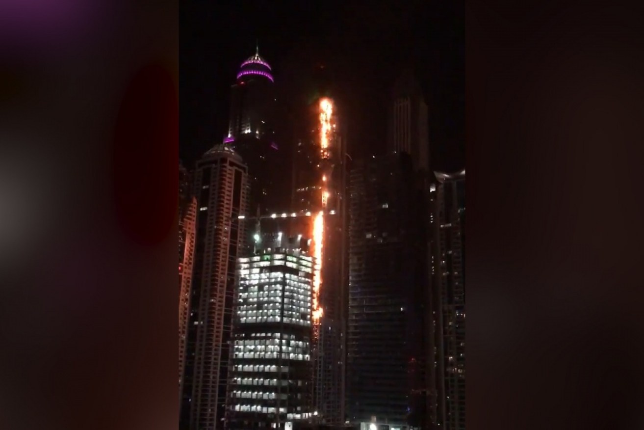 Fire has broken out at the 86-storey Torch Tower in Dubai.