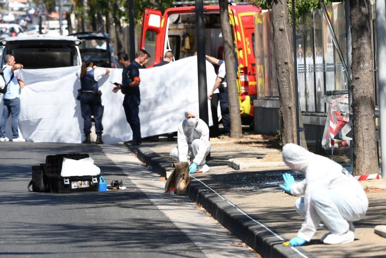 A woman has been killed in Marseille, France, after a car crashed into two bus shelters