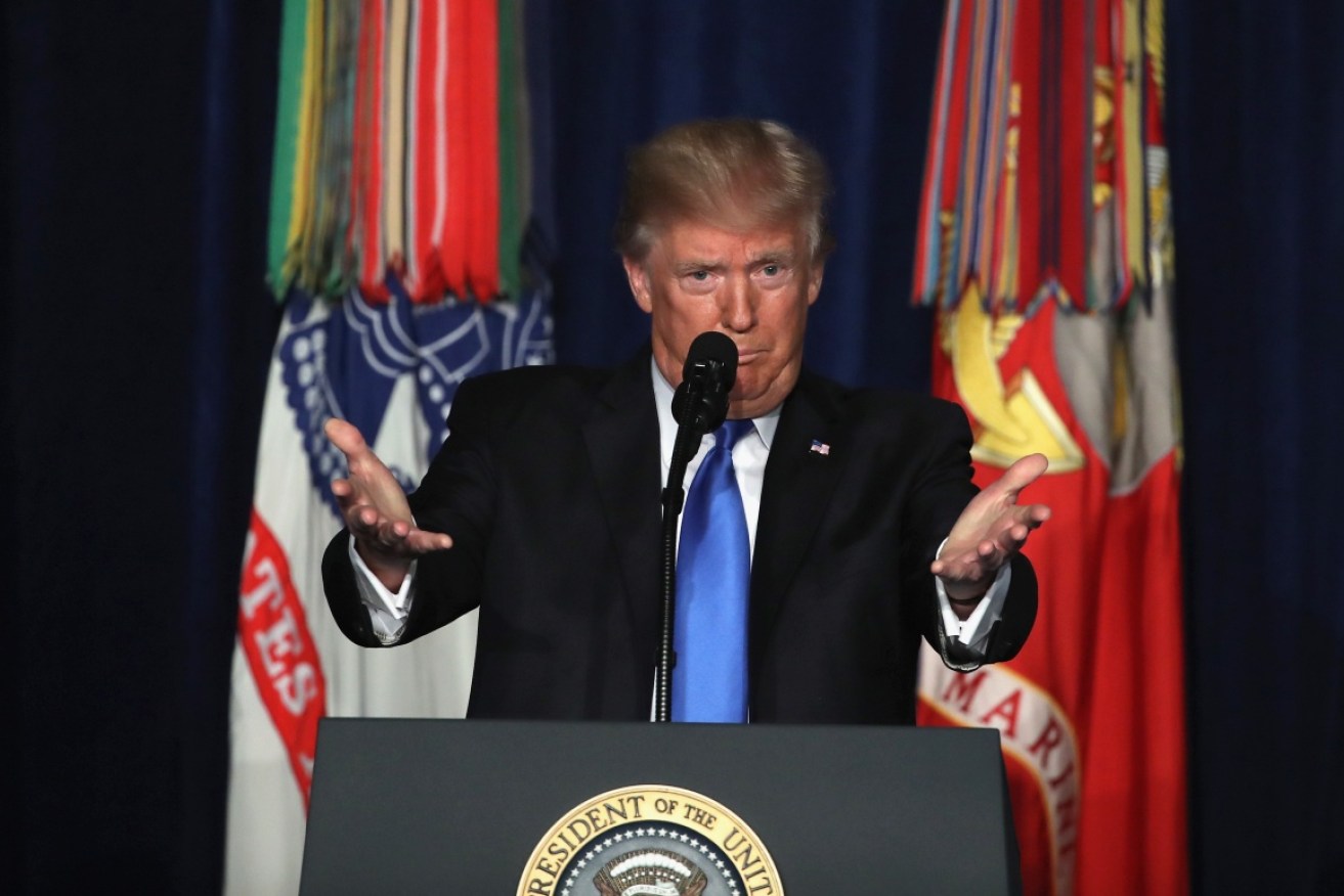 Donald Trump has ruled out a quick withdrawal of US troops from Afghanistan.