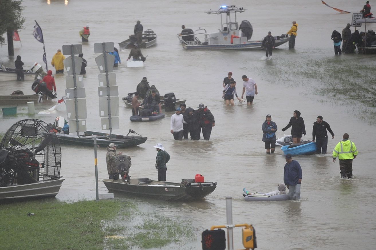 Some 30,000 people are expected to need shelter from the Houston floods.