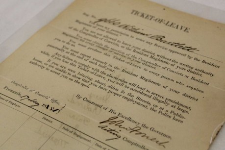 Convict&#8217;s ticket of leave to go on display after lucky find