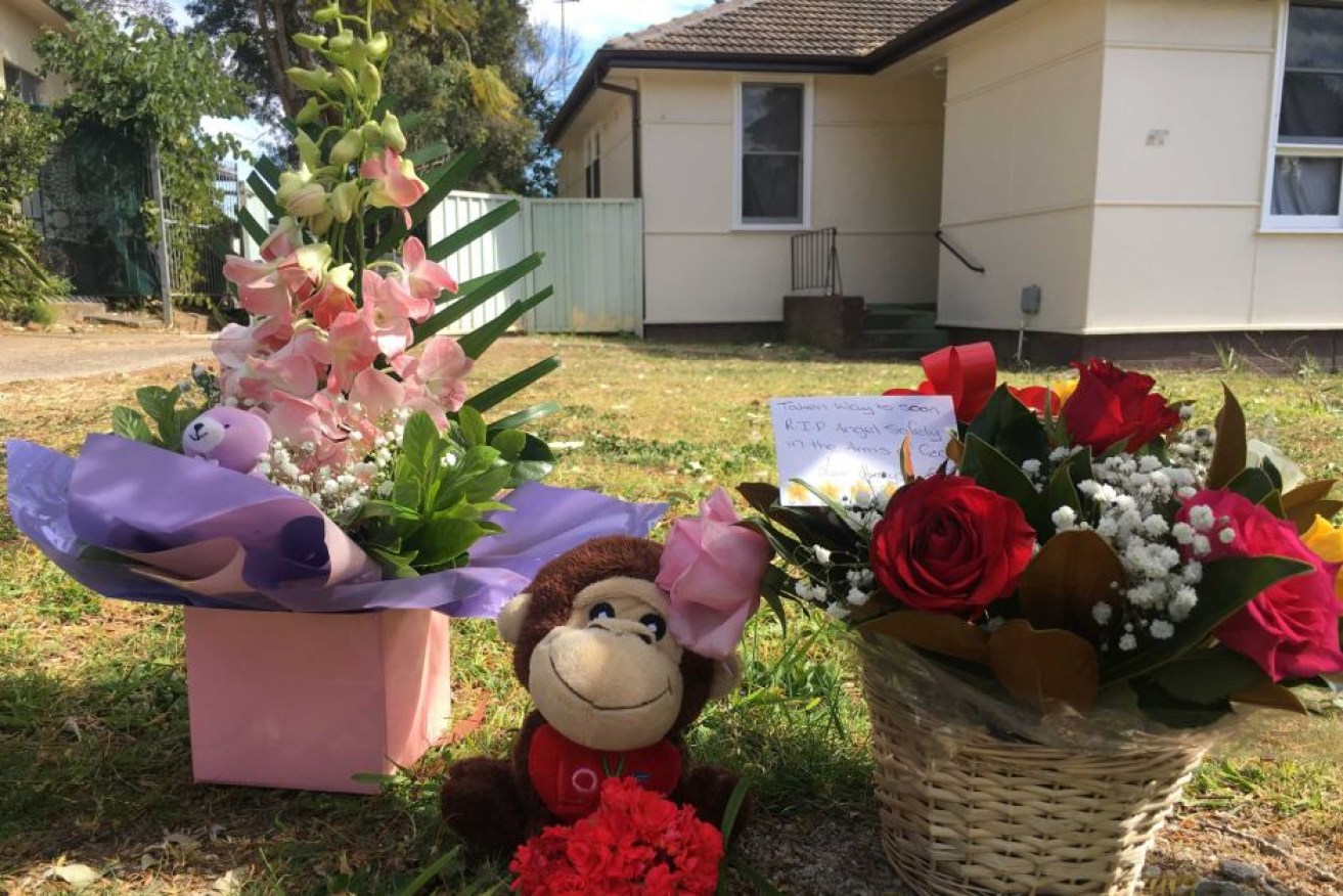 Flowers have been laid outside the Lalor Park house where a three-year-old girl died.