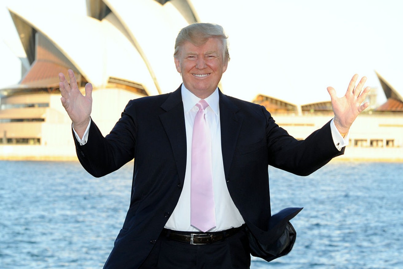 Donald Trump in Sydney during a visit to promote The Apprentice television show in 2011.
