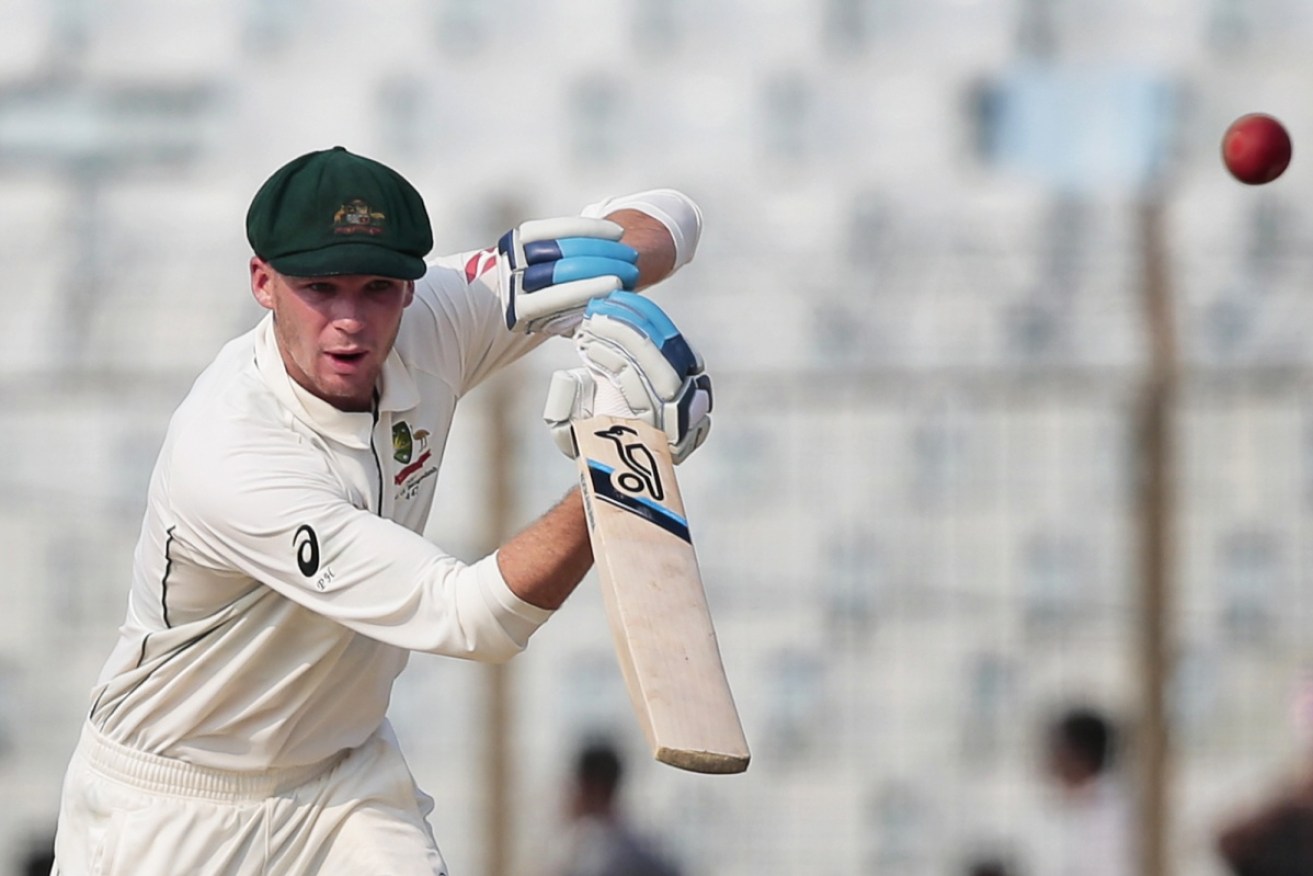 Peter Handscomb fell ill as Australia trailed Bangladesh.