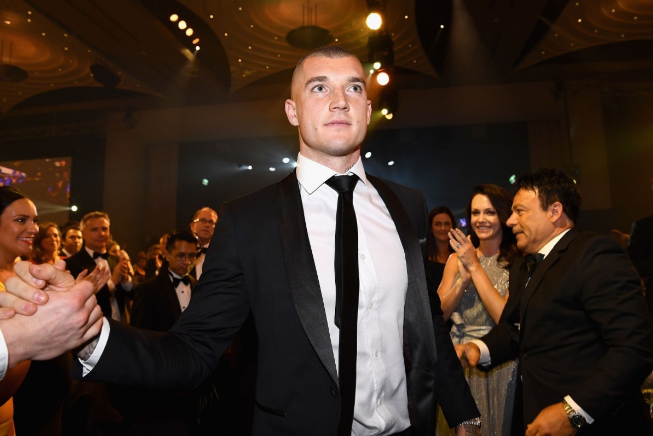 "Mum and Dad ...  I’m so grateful for everything you’ve done for me," said Dustin Martin on claiming the 2017 Brownlow Medal.