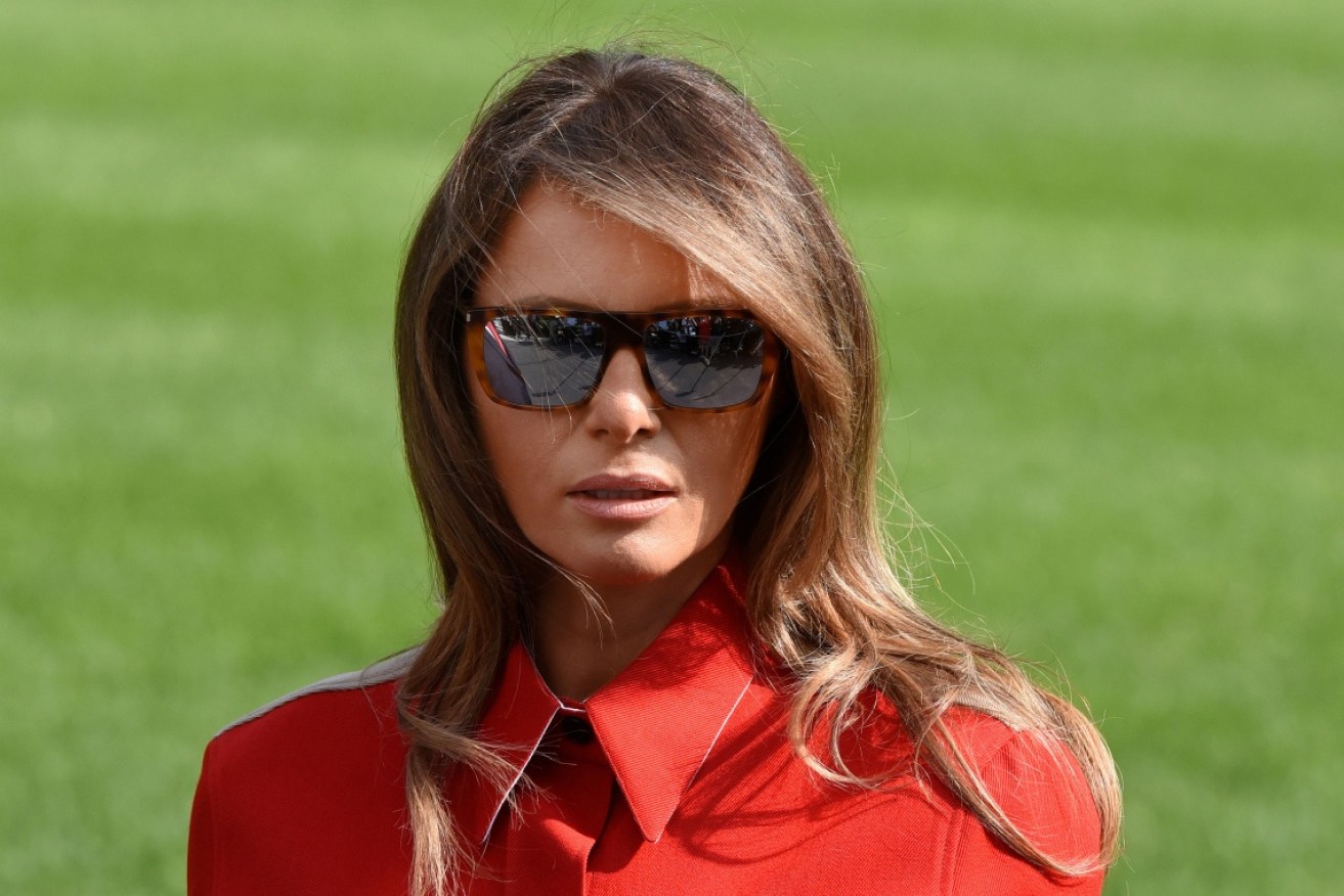 Melania Trump is unhappy with the wording of a billboard featuring her image.