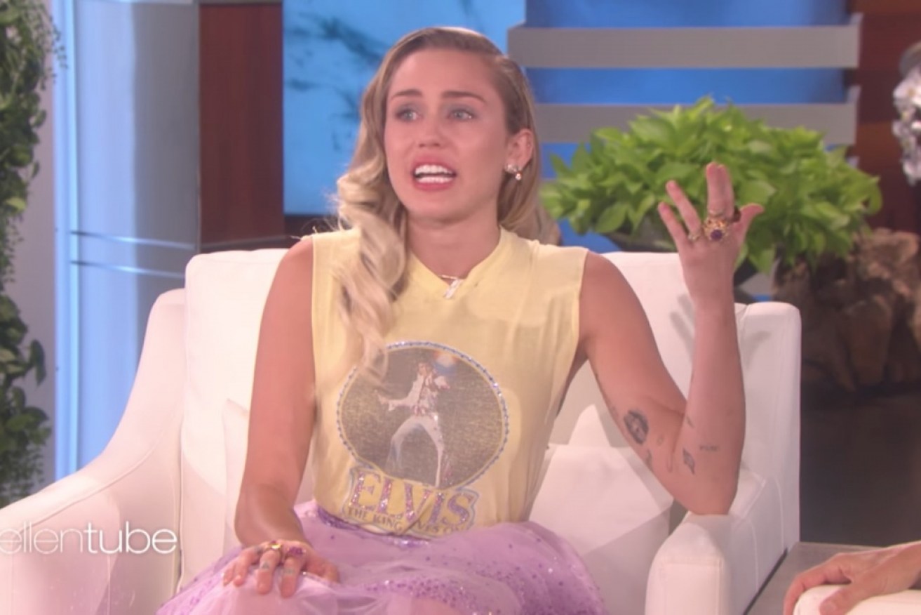 Singer Miley Cyrus was brought to tears talking about Hurricane Harvey victims.