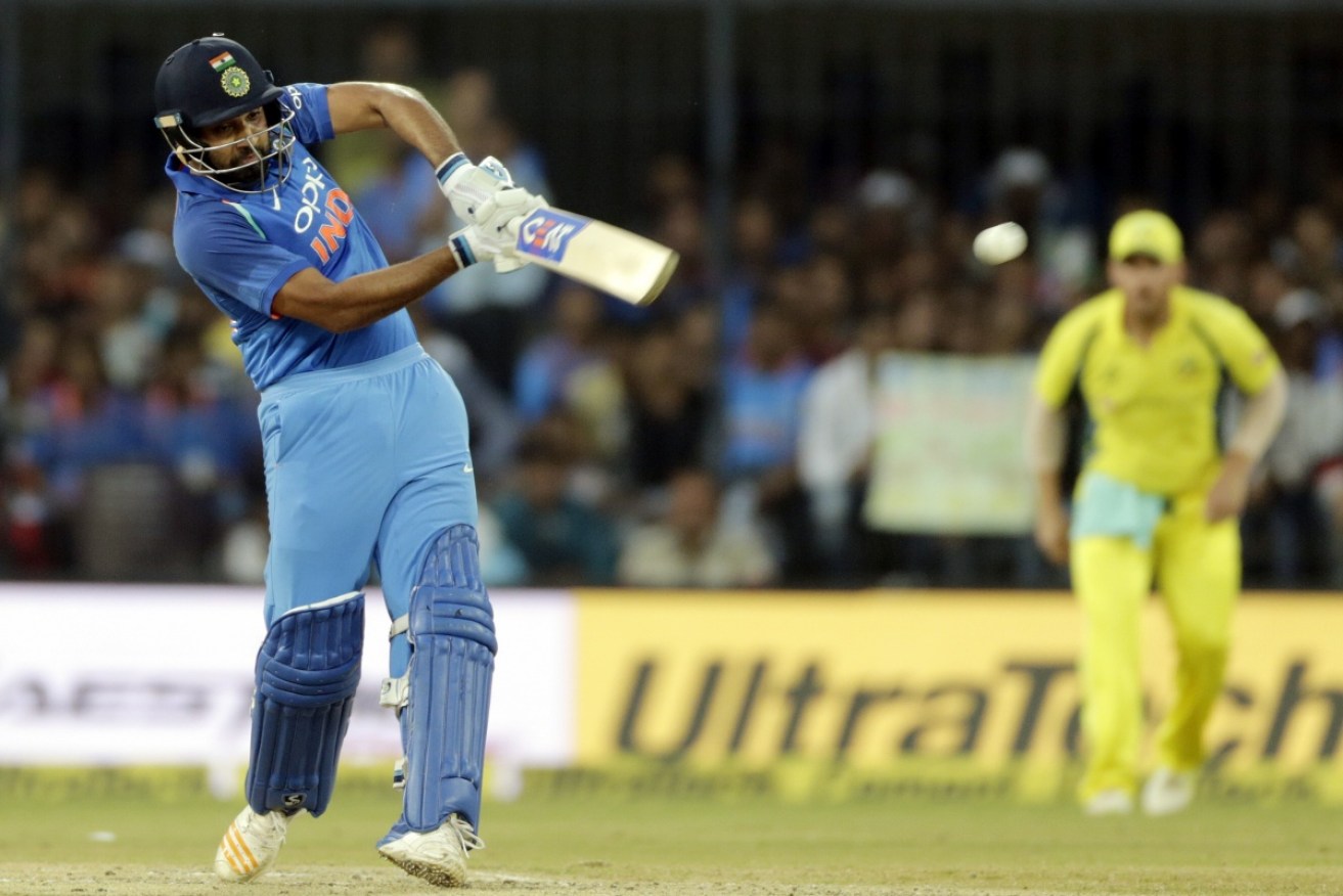 Rohit Sharma smashed four sixes and six fours in his 71.